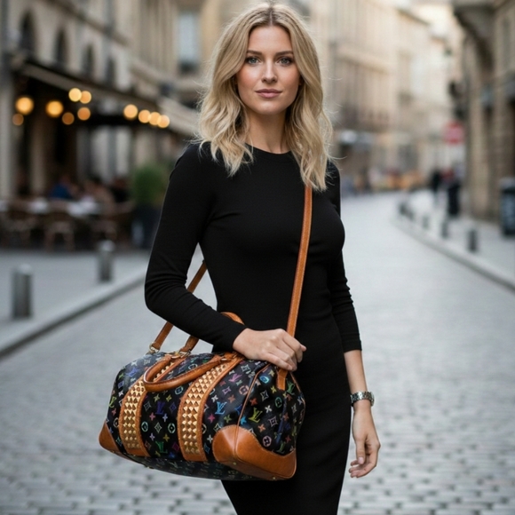 Louis Vuitton Handbags - Authentic Louis Vuitton Black Multicolor Courtney MM HandbagTR1180